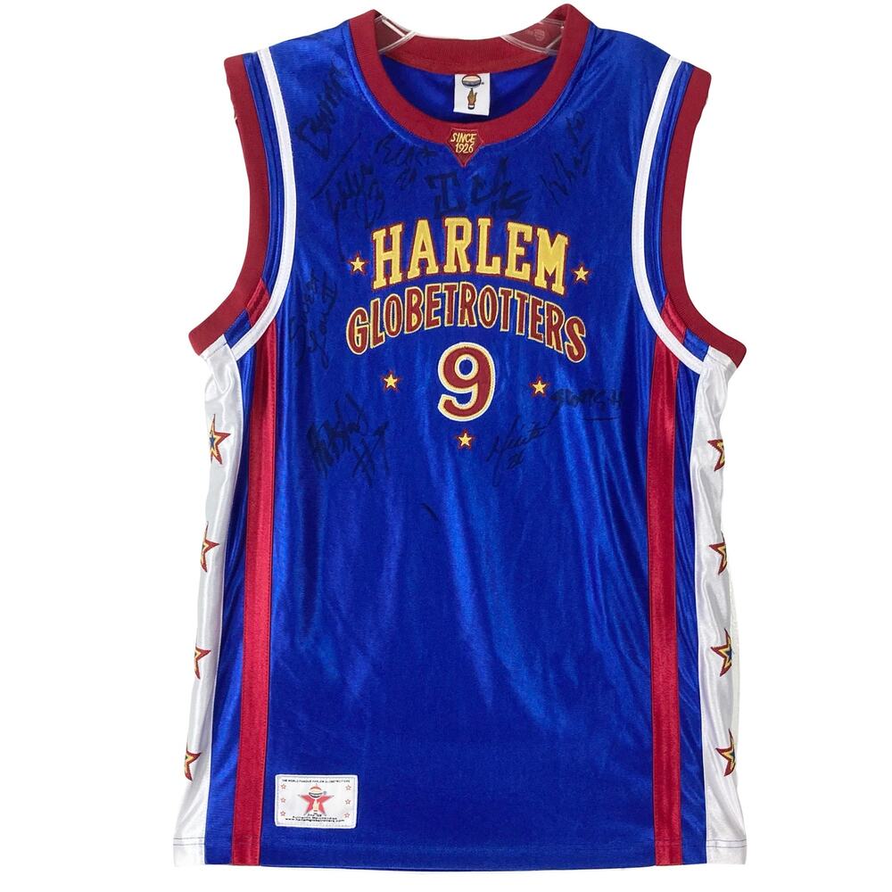 NWOT HARLEM GLOBETROTTERS Jersey Men S 10 Signatures Graphic Jahmani Swanson 9